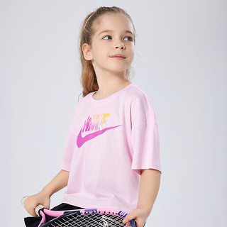 NIKE 耐克童装女童短袖t恤2025夏季凉爽透气儿童上衣 120 /60 【身高110-116cm】