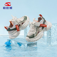 哈比熊（HOBIBEAR）童鞋儿童凉鞋夏季单网透气男女童运动鞋轻便跑步鞋523021米绿34码 米绿(单网)