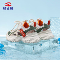 哈比熊（HOBIBEAR）童鞋儿童凉鞋夏季单网透气男女童运动鞋轻便跑步鞋523021米绿38码 米绿(单网)