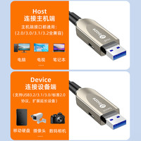 Biaze/毕亚兹 10Gbps高速传输 USB3.2/3.1光纤线
