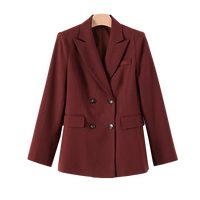 晚白【断码直降】新款气质翻驳领通勤百搭西装外套女