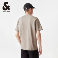 杰克琼斯男装短袖t恤男款打底衫夏季舒适凉感字母胶印直筒短袖 170/92A/S 黑色S03