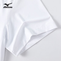 美津浓 Mizuno户外休闲T恤男短袖潮流百搭圆领白色小T恤青年打底衫 M 黑色