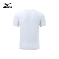 美津浓 Mizuno户外休闲T恤男短袖潮流百搭圆领白色小T恤青年打底衫 4XL