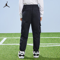 NIKEJORDAN耐克童装男童梭织工装长裤春秋儿童侧边口袋休闲运动裤 正黑色 150 /63 【身高140-152cm】