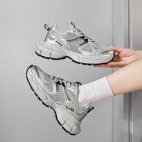 15分钟 百丽旗下 15MINS 透气网面 女士运动鞋  银色