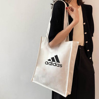 adidas阿迪达斯运动挎包男女经典训练休闲购物袋单肩挎包拎包GT4784 白色 F_32厘米 x 41厘米