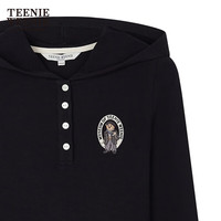 Teenie Weenie小熊女装连帽长袖T恤冬季半开襟休闲学院时尚上衣