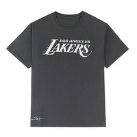 NBA短袖T恤男softfire联名湖人队2025夏季新品圆领透气运动t恤男 白色 M (80-100斤)