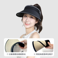日本needsuvcut防晒帽夏季防紫外线空顶帽户外折叠太阳帽子女