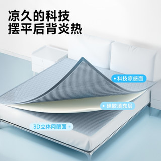 【25】绘睡硅胶安睡冰席Pro软凉席夏季凉感小冰席软垫单凉席 蓝色
