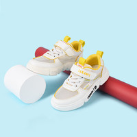 泰兰尼斯男童篮球鞋耐磨透气中帮网眼透气小白鞋儿童板鞋防滑软底运动鞋 白绿 30 内长20cm