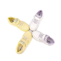 泰兰尼斯男童篮球鞋耐磨透气中帮网眼透气小白鞋儿童板鞋防滑软底运动鞋 淡黄 32 内长21cm