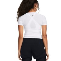 安德玛（UNDERARMOUR）春夏HeatGear OG女子弹性训练运动紧身短袖1387562 白色100 L