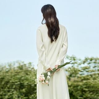 【AN大码系列】春秋装轻薄围裹式门襟衬衫半裙女式套装