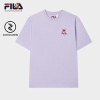 易烊千玺同款FILA斐乐多彩T女夏季小狐狸上衣男短袖T恤 165/88A/S