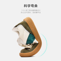 Kappa Kids卡帕童鞋儿童鞋男童运动鞋子复古休闲鞋女童德训鞋 081-军绿 34 适合脚长208mm