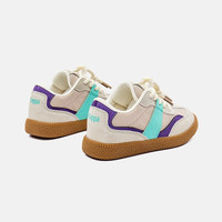 Kappa Kids卡帕童鞋儿童鞋男童运动鞋子复古休闲鞋女童德训鞋 081-米色 29 适合脚长178mm