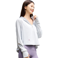 偶森防晒衣女防紫外线防晒服冰丝凉感夏连帽檐透气宽松披肩长袖皮肤衣