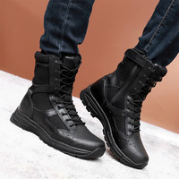 君洛克飞鱼8.4透气超轻作战靴高帮拉链战术鞋耐磨作训靴 43