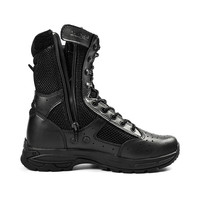 君洛克飞鱼8.4透气超轻作战靴高帮拉链战术鞋耐磨作训靴 38