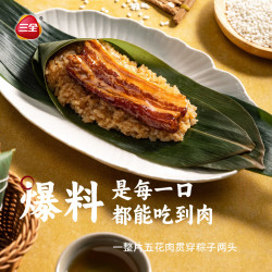 三全 端午节粽子 霸王粽系列 大五花肉爆料霸王粽 200g