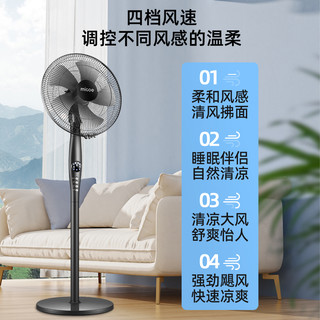 四季沐歌电风扇落地扇家用台立式静音机械宿舍摇头工业大风力电扇