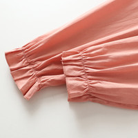 子牧棉麻装 复古中国风翻领长袖衬衫(扣子颜色）8315 0501米白色 XL(110-120斤)