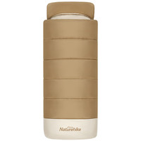 NatureHike挪客户外连舟单人睡袋秋冬季户外露营野营便携帐篷保暖成人午休办公室 冰咖色（内含银搓垫）