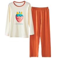 顶瓜瓜儿童莫代尔睡衣男童女童春秋家居服中大童空调套装夏季薄款