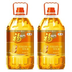 福临门 中粮福临门浓香压榨一级花生油5L大桶装食用油炒菜油5升