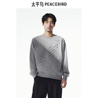太平鸟男装【商场同款】卫衣秋季新款星星印花宽松潮 B1CRE3210 1