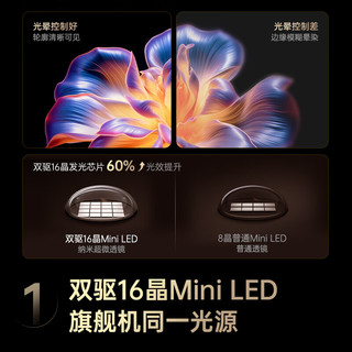 长虹电视85D6H Mini 85英寸MiniLED 510分区 4K智能游戏液晶平板电视机 一级能效20%