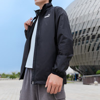 彪马（PUMA）外套男 户外出行休闲防风衣跑步休闲运动服训练夹克 M 黑色/字母LOGO M /175/96A/体重120-140斤