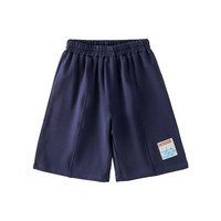 棉花堂(cottontown)棉花堂儿童针织五分裤宝宝夏装童装女童短裤男童五分裤夏季薄裤子 藏青 110