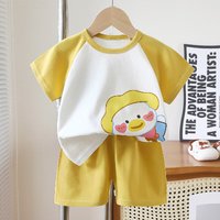 儿童短袖套装男女孩纯棉夏季宝宝夏装衣服男童短裤服装两件套童装