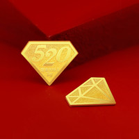 天中金 钻石黄金2g足金9999投资金黄金 情人