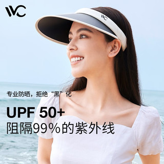 VVC遮阳帽夏季男女同款拼色防紫外线透气空顶帽情侣款防晒帽
