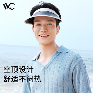 VVC遮阳帽夏季男女同款拼色防紫外线透气空顶帽情侣款防晒帽