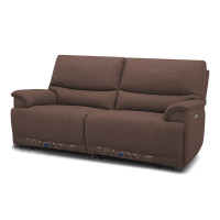 国家补贴：乐至宝 LAZBOY 0靠墙中古风真皮沙发 双人位双电动