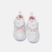 KAPPA KIDS卡帕童鞋春夏季儿童百搭运动鞋子厚底跑步鞋魔术贴老爹鞋男童 粉色 33