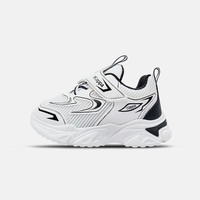 KAPPA KIDS卡帕童鞋春夏季儿童百搭运动鞋子厚底跑步鞋魔术贴老爹鞋男童 黑色 35