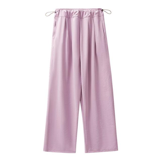 十月结晶 裤春夏季外穿2025不勒肚子小个子阔腿九分休闲裤