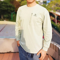 阿珂姆长袖T恤男户外宽松速干运动T恤防晒吸湿排汗索罗娜棉质 XL