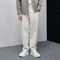 GXG男装  零压系列多色泡泡纱弹力简约宽松锥形长裤 米灰色 XL