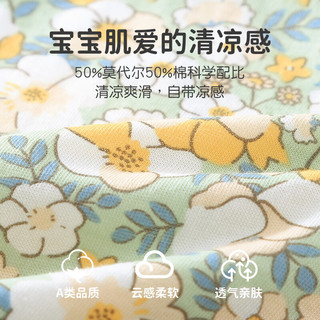 优奇女婴夏装莫代尔婴儿衣服短袖连体衣夏季薄款宝宝裙子甜美可爱哈衣 66