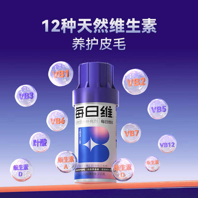 MAG 狗狗天然维生素片150g/瓶 宠物复合维生素b片改善幼犬异食癖