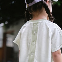 papa爬爬夏季婴儿衣服宝宝可爱T男童女童洋气百搭短袖T恤  100 cm