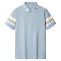 贵人鸟爸爸短袖t恤男夏季男士polo衫爸爸装夏装中年男装上衣 M 黑色