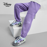 迪士尼女童户外运动长裤儿童春秋休闲卫裤宽松束脚百搭裤子潮童装 碳黑